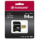 Карта памяти Transcend 64GB microSDXC C10 UHS-I U3 R95/W60MB/s + SD адаптер