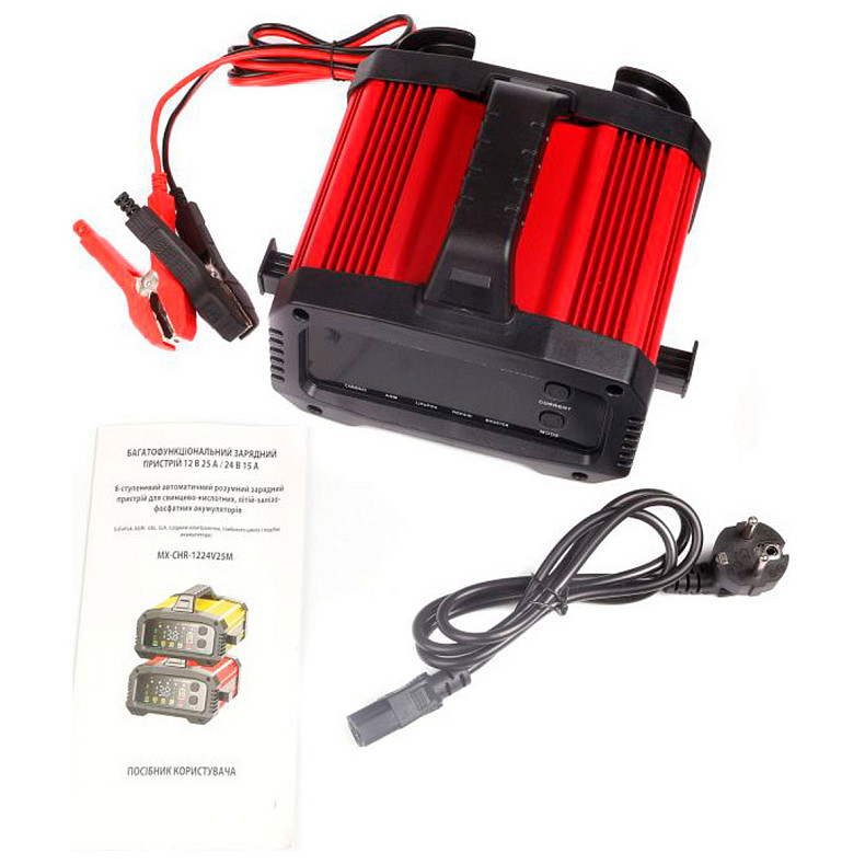 Зарядний пристрій для АКБ Maxxter 12-24В, 25А (MX-CHR-1224V25M)