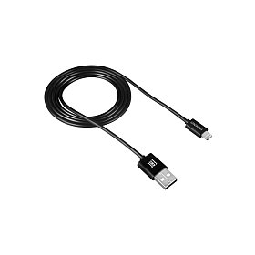 Кабель Canyon USB - Lightning 1м, Black (CNE-CFI1B)