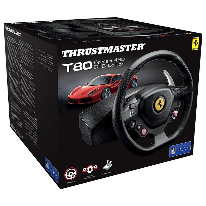 Кермо і педалі Thrustmaster для PC/PS4 T80 FERRARI 488 GTB EDITION