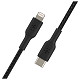 Кабель USB-C > Lightning заряджання/синхронізації Belkin, 2м, Type-C, плетений, чорний