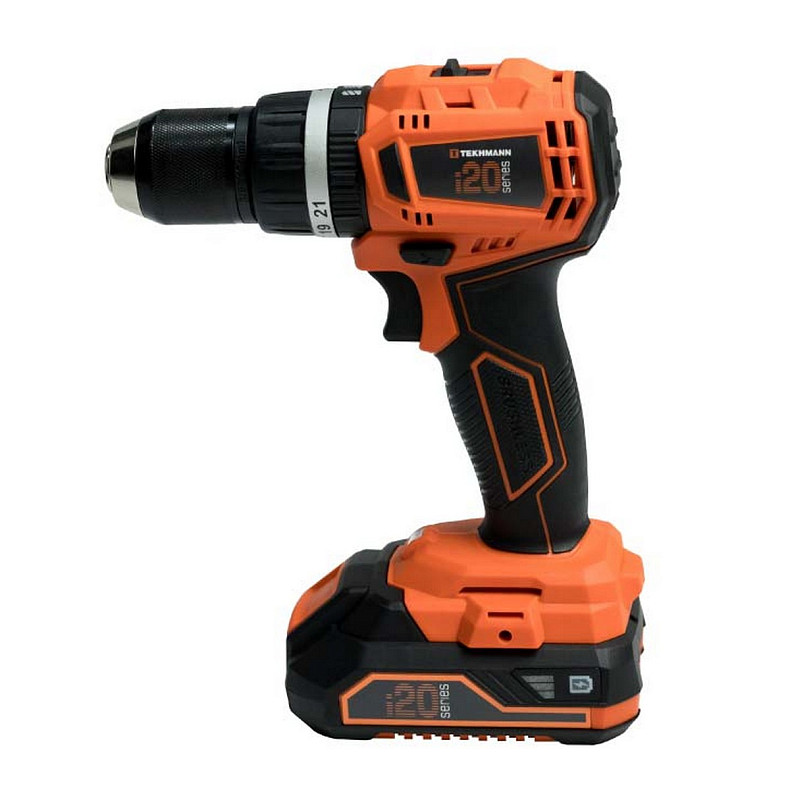 Шуруповерт-дрель аккумуляторная Tekhmann TCD-45/i20 BS KITBOX 20В 45Нм 1x2.0А·час 0-400·1500об·мин 1.7