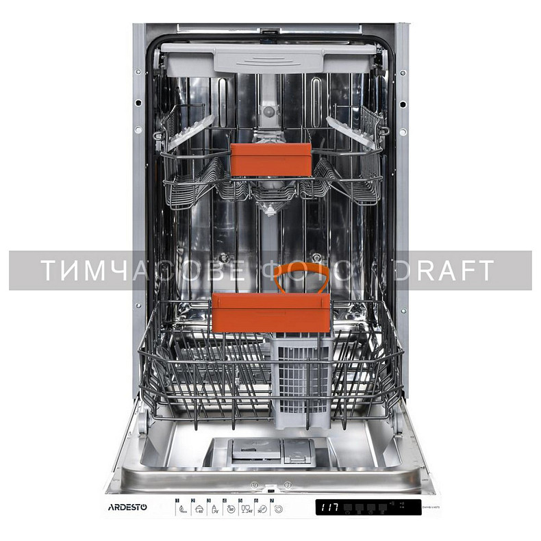 Посудомоечная машина ARDESTO встраиваемая, 10компл., А++, 45см, дисплей, 3й корзина, белая