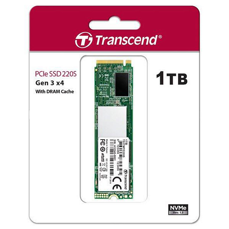 SSD диск Transcend 220S 1TB NVMe PCIe 3.0 4x 2280