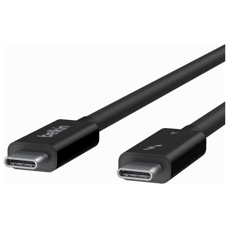 Кабель Belkin USB-С > USB-C, 2м, 100Вт, Thunderbolt 4, 40Гбс, чорний