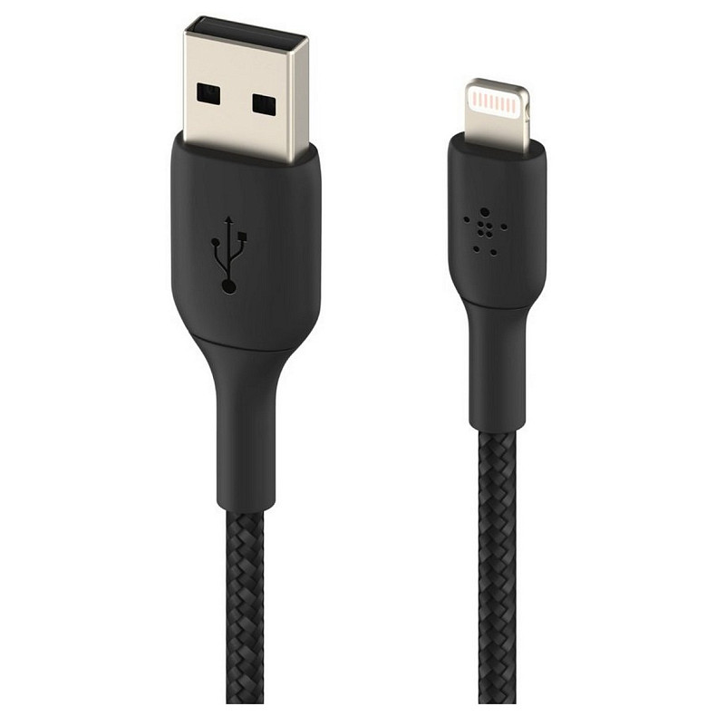 Кабель Belkin USB-A - Lightning, BRAIDED, 2m, black