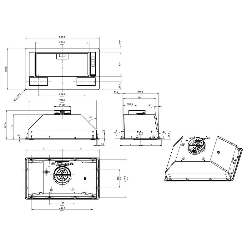 Вытяжка встроенная Gorenje BHI 611 ES