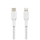 Кабель Belkin USB-С - Lightning, BRAIDED, 1m, white