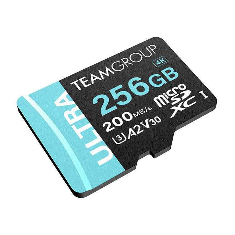 Карта памяти MicroSDXC 256GB UHS-I/U3 Class 10 Team Ultra R200/W150MB/s + SD-адаптер (TULMSDX256GIA2