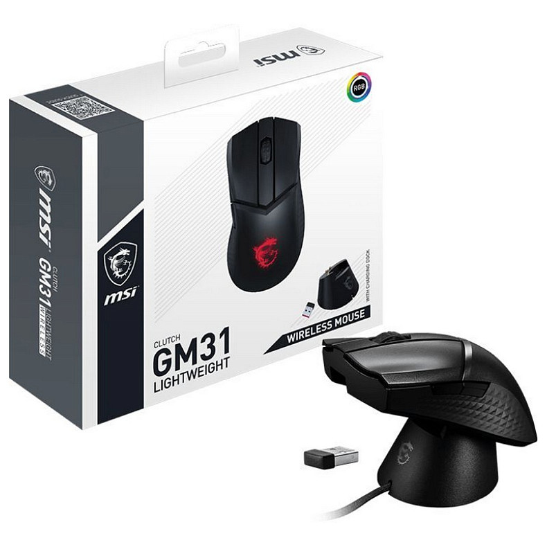 Мышка MSI Clutch GM31 LIGHTWEIGHT WIRELESS Mouse