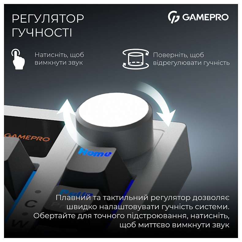 Клавіатура GamePro Asgard Valhalla QLAB Sakura Switch White With Display (MK160-W-D-QS-