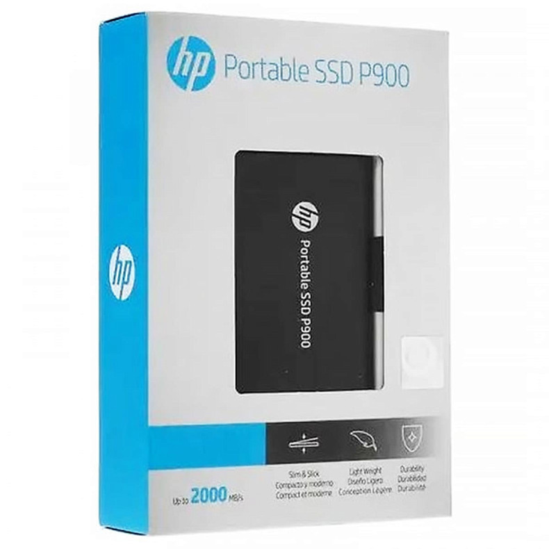 SSD накопичувач external, USB 3.1 Gen2 Type-C  1Tb, HP P900, TLC, Black, чорний, Retail (7M693AA)