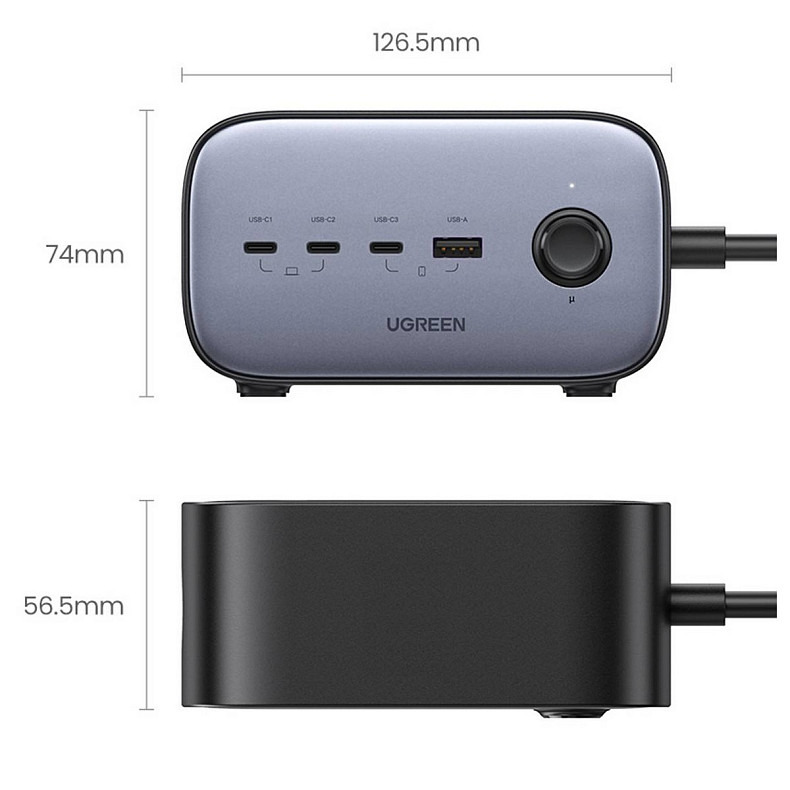 Зарядний пристрій 4xUSB 100W Nexode Pro (3хUSB-C+USB-A) CD270 Ugreen