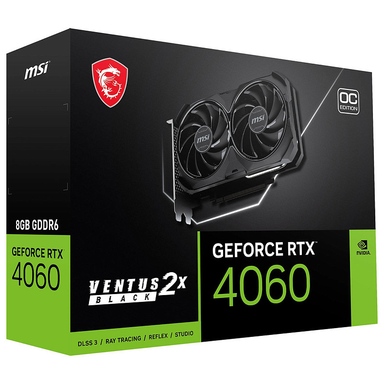 Відеокарта MSI GeForce RTX 4060 8GB GDDR6 VENTUS 2X BLACK