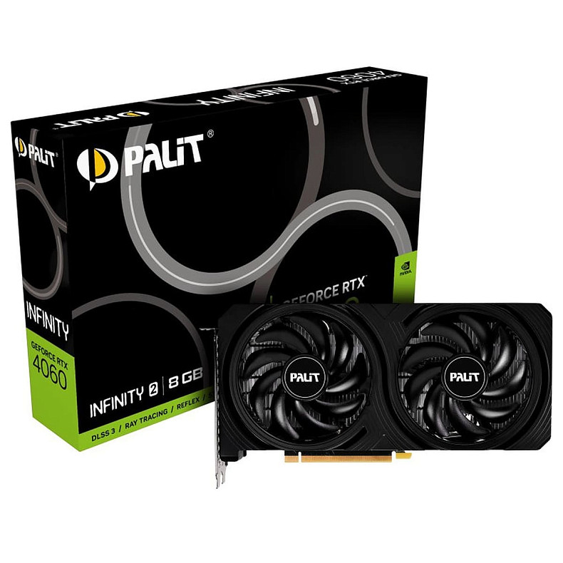 Видеокарта GF RTX 4060 8GB GDDR6 Infinity 2 Palit (NE64060019P1-1070L)