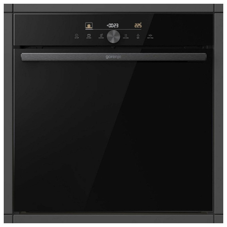 Духовой шкаф Gorenje электрический, 77л, A+, пар, дисплей, IconTouch, черный