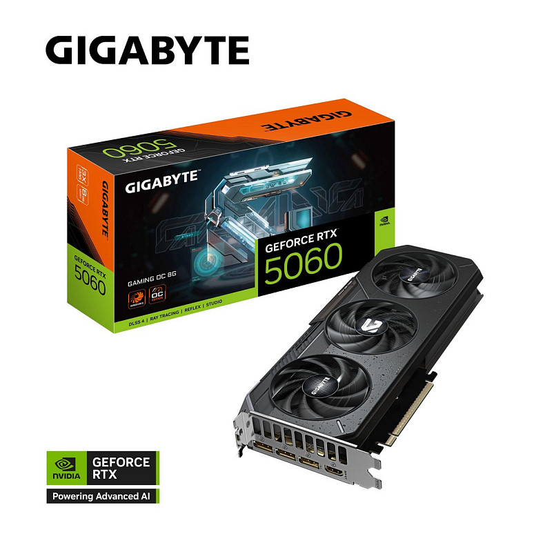 Відеокарта GIGABYTE GeForce RTX 5060 8GB GDDR7 GAMING OC