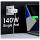 Зарядний пристрій 3xUSB 140W GaN (2хUSB-C+USB-A) CD289 with C to C Cable 1.5 м White Ugreen