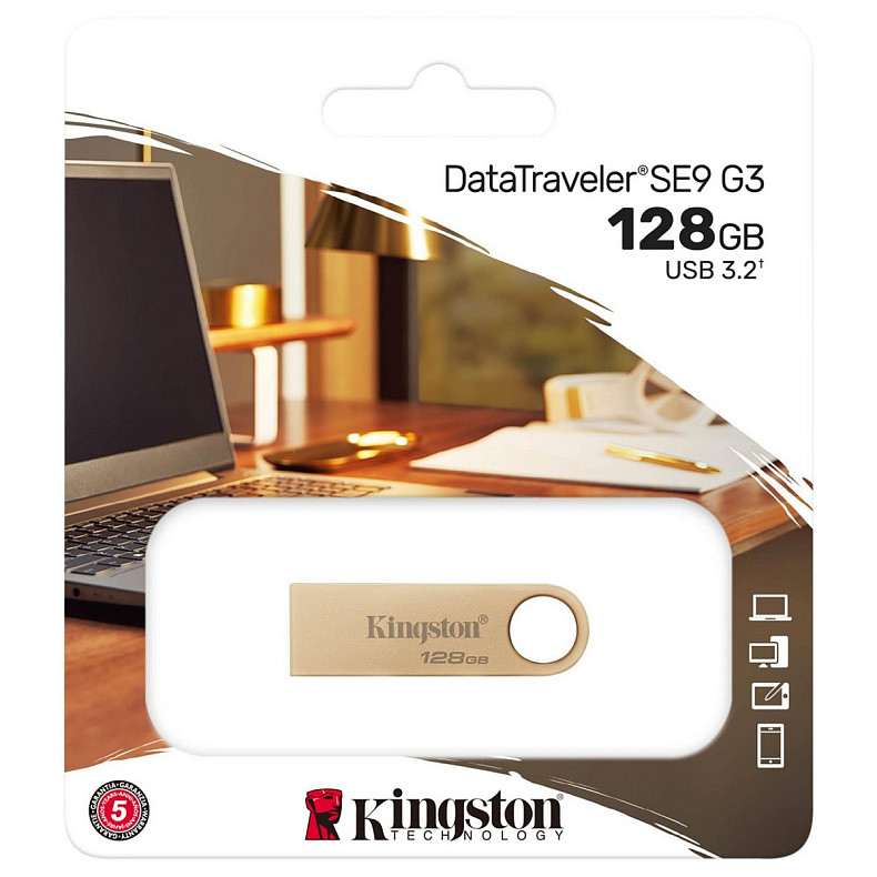 Флеш-накопичувач USB3.2 128GB Kingston DataTraveler SE9 G3 (DTSE9G3/128GB)