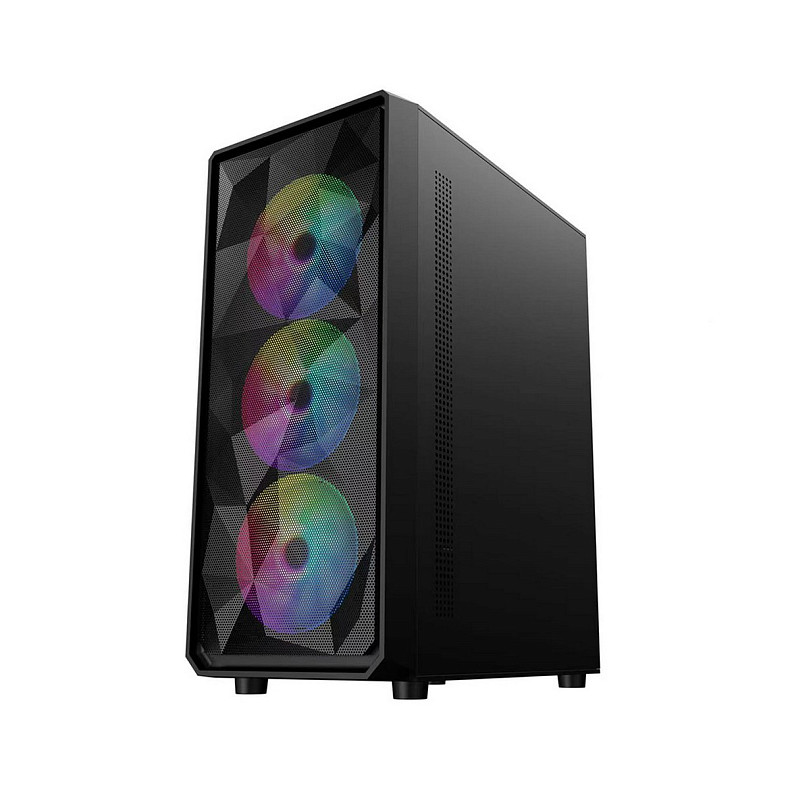 Корпус 1stPlayer FD3-4F2(AP)-BK Black без БП