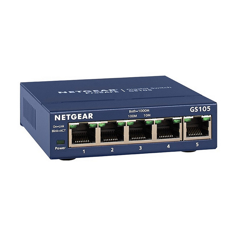 Коммутатор NETGEAR GS105GE 5xGE, неуправляемый