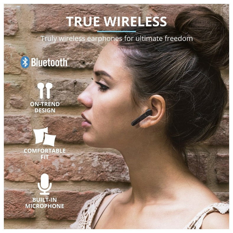 Наушники Trust Primo Touch True Wireless Mic Black