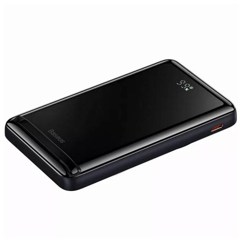 Универсальная мобильная батарея Baseus Magnetic Bracket Wireless 10000mAh 20W,Type-C PD,QC3.0,Qi,cabel 60W 0,5м Black
