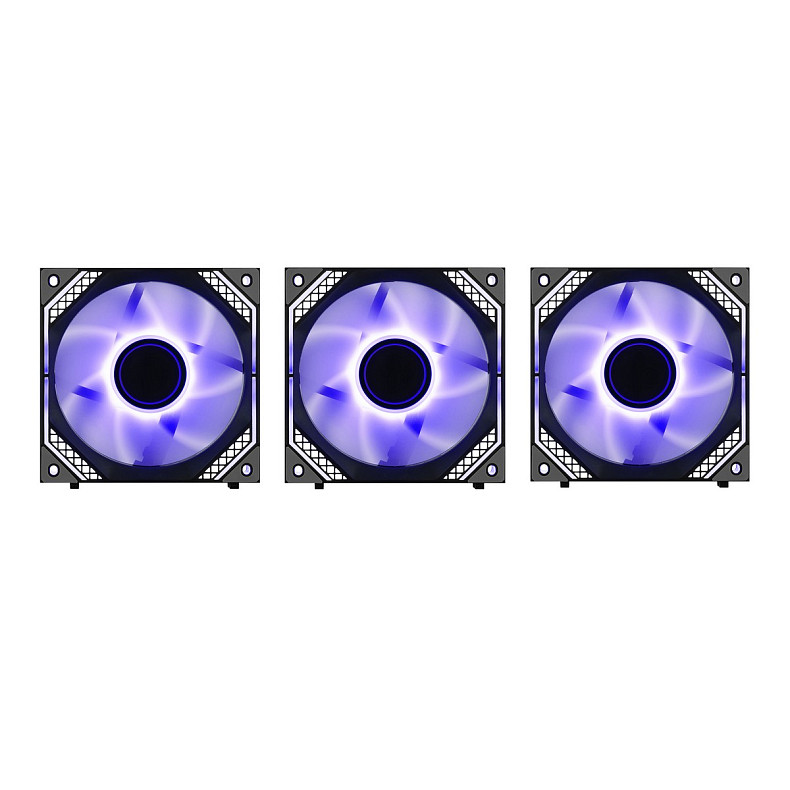 Корпусный вентилятор 2E GAMING Air Cool Magic Mirror ACF120MB-ARGB, 3x120мм, 2000rpm, 4pin PWM +5VAR