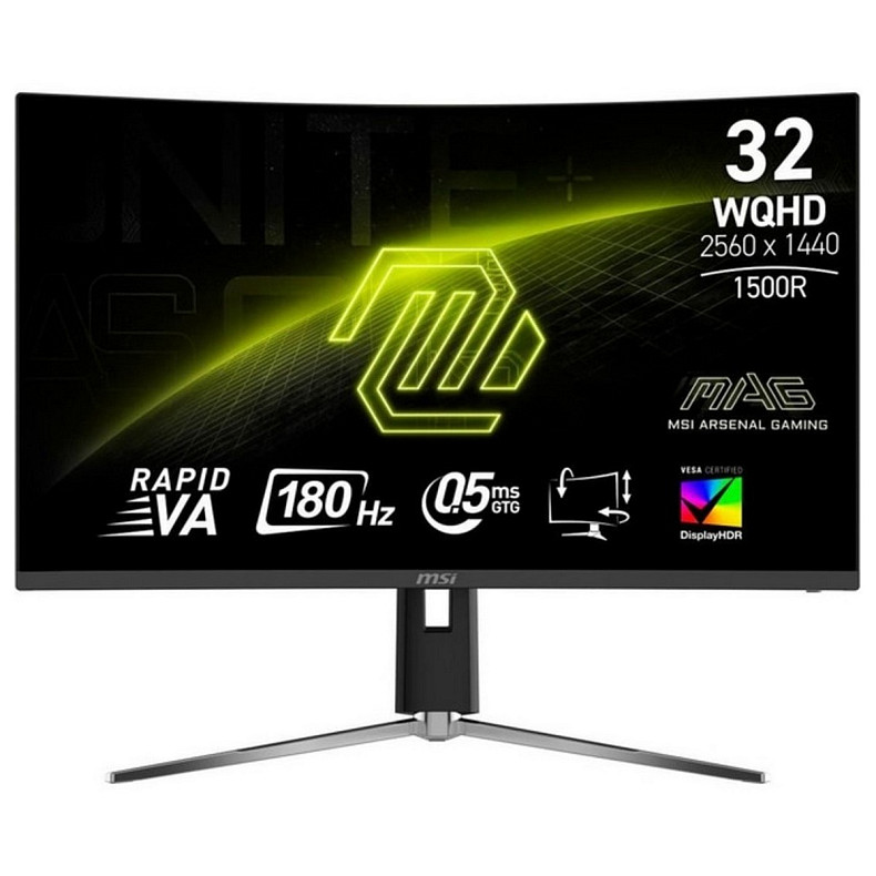 Монитор MSI MAG 32CQ6PF 31.5" VA Black Curved 180Hz