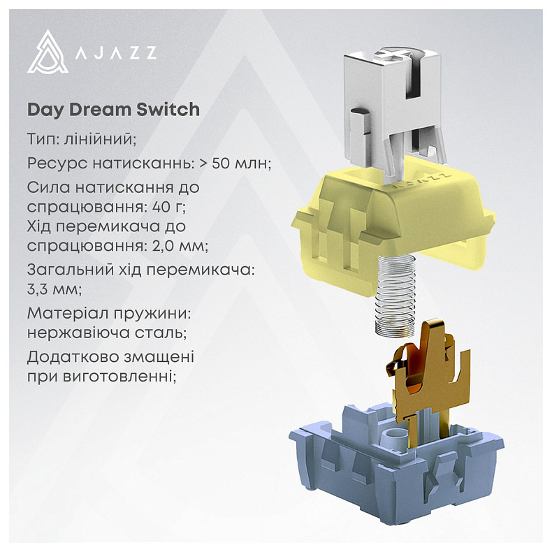Клавиатура Ajazz AK650 Day Dream Switch Gradient Black USB-C (AK650-DD-BG)