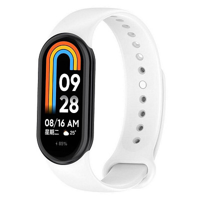 Силиконовый ремешок BeCover для Xiaomi Mi Smart Band 8 White (709398)