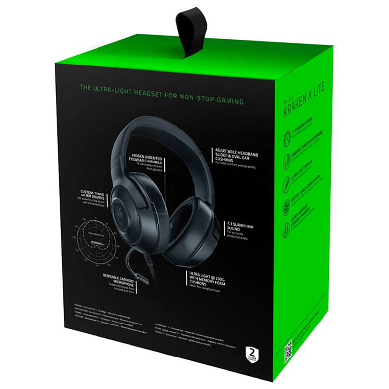 Гарнитура Razer Kraken X Lite Black (RZ04-02950100-R381)