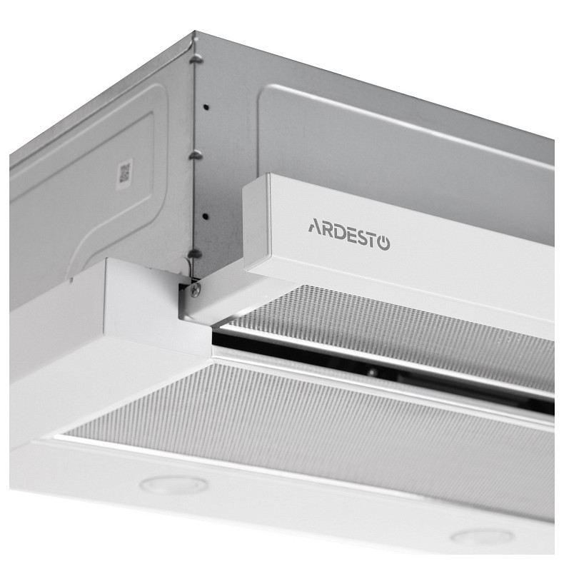 Витяжка Ardesto телескопічна, метал, 60см, 450м3ч, метал, 2х1Вт LED, кнопкове, білий