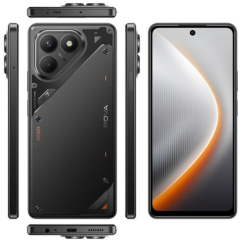 Смартфон Tecno Pova 7 Neo (LJ6) 8/128GB Geek Black (4894947086786)