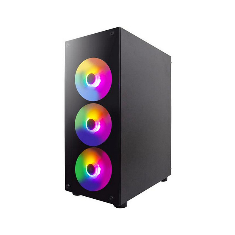 Корпус 1stPlayer V3-B-BK-4F1 Black без БЖ