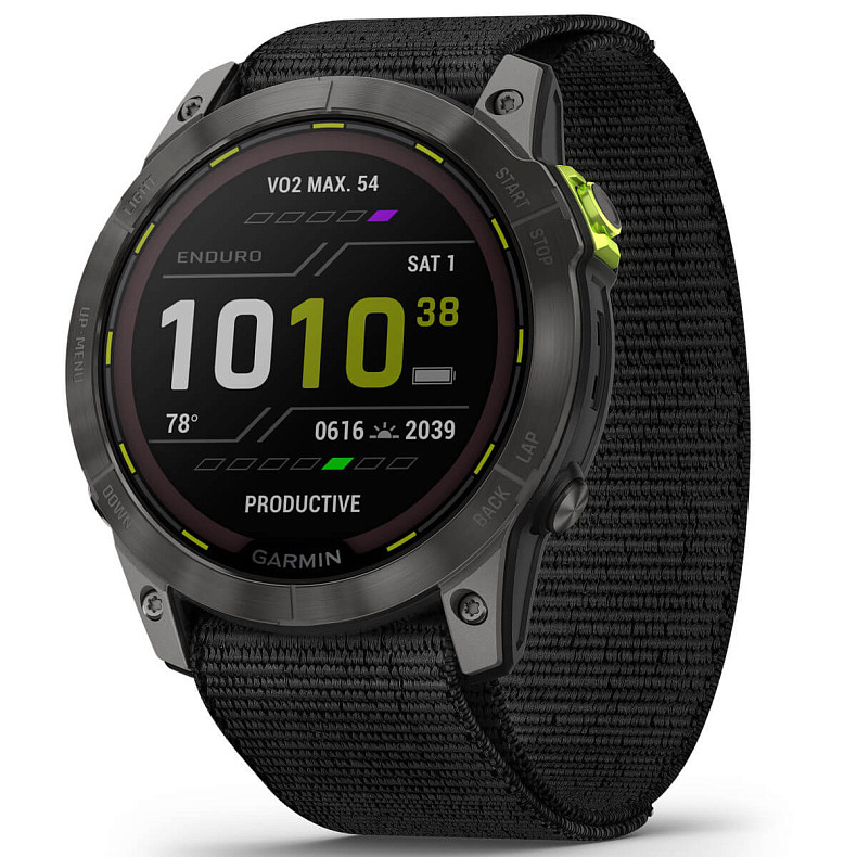 Спортивний годинник GARMIN Enduro 2 Sapphire Carbon Gray DLC Titanium with Black UltraFit Nylon Strap