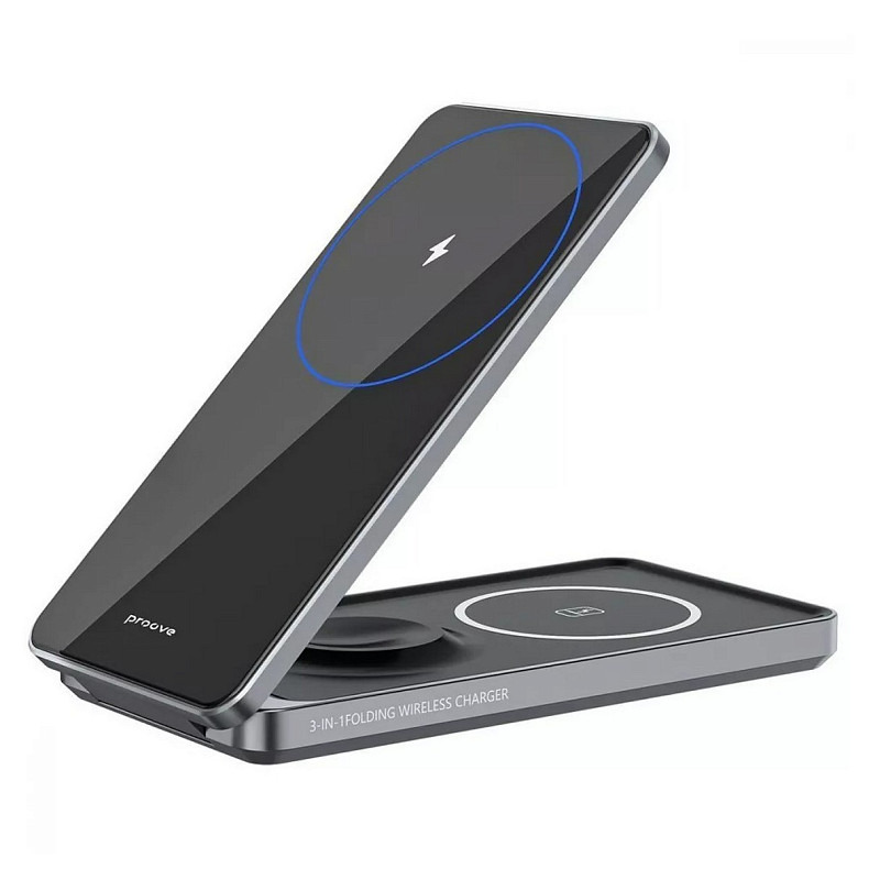 Беспроводное зарядное устройство Proove Metal Edge 3in1 15W Gray (WSME15010003)