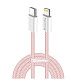 Кабель ColorWay Lightning + USB Type-C (M/M), 3.0 А, 1 м, Pink (CW-CBPDCL061-P)