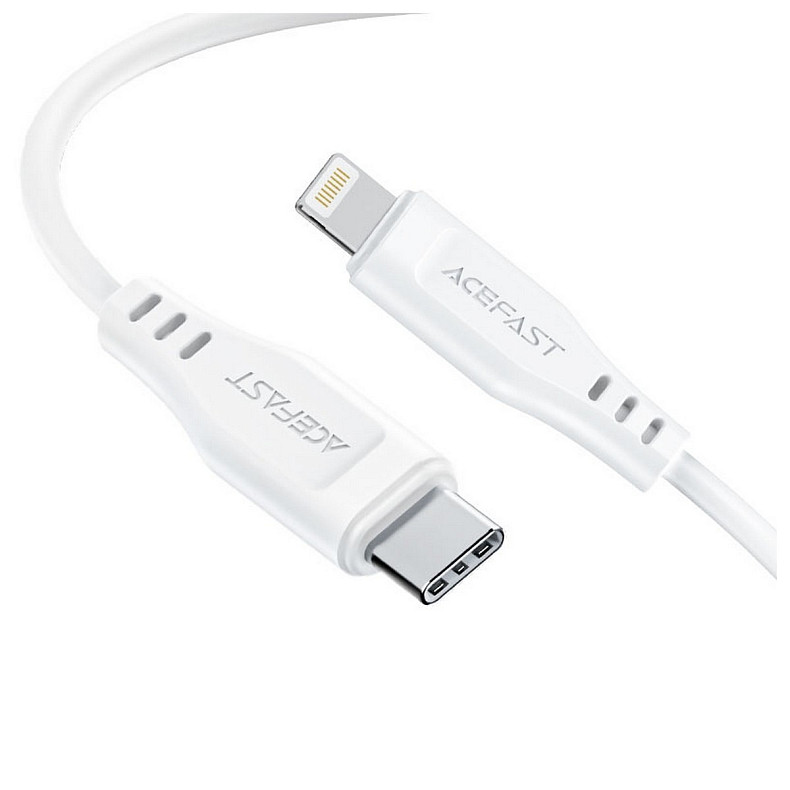 Кабель USB 2.0 USB-C to Lightning, 1,2 м, 3.0A, TPE C3-01 White Acefast