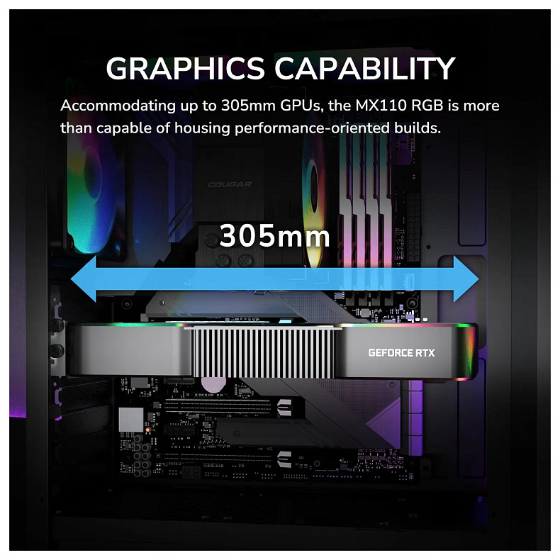 Корпус Cougar MX110 RGB Black без БП