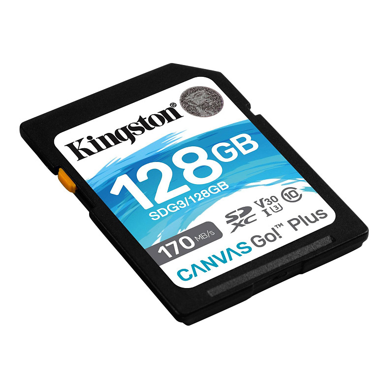 Карта памяти Kingston 128GB SDXC C10 UHS-I U3 R170/W90MB/s (SDG3/128GB)