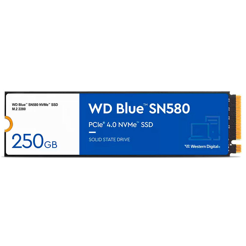 SSD диск WD BLUE SN580 M.2 NVME 250GB WDS250G3B0E