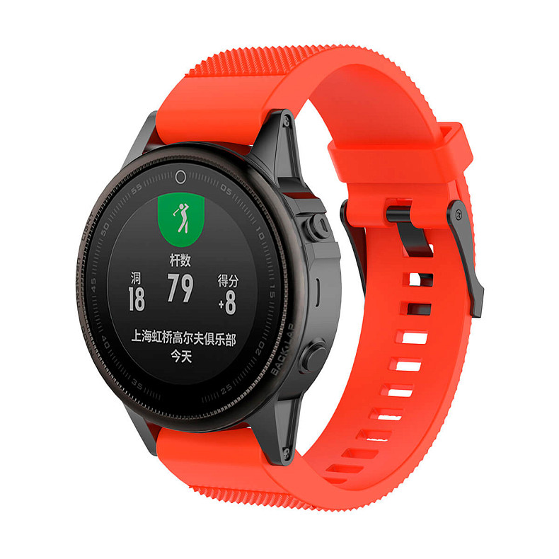 Силиконовый ремешок для GARMIN QuickFit 20 Dots Silicone Band Orange