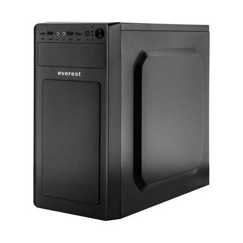 Корпус Everest 6116-400W 12см, 2xUSB2.0, 2xUSB3.0, Black