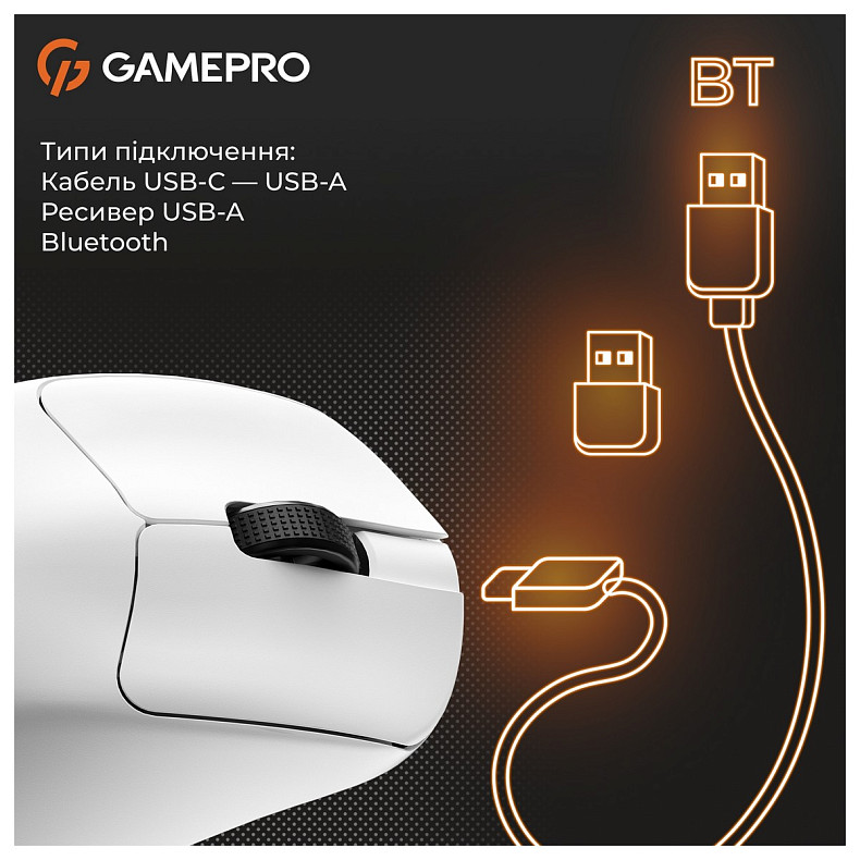 Миша GamePro Genesis Avenger White (GM096W)