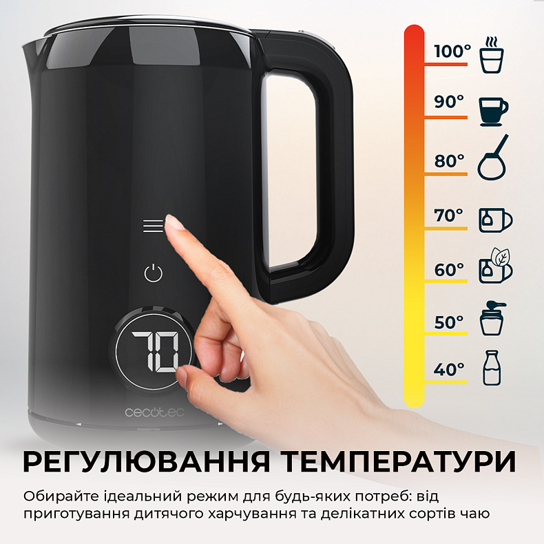 Електрочайник CECOTEC ThermoSense 600 Touch Neo