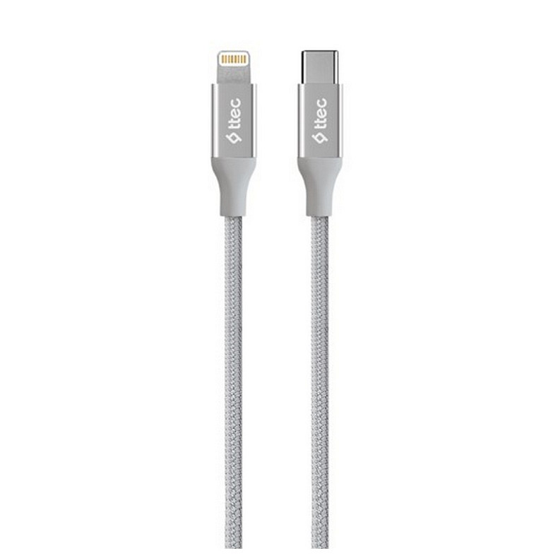 Кабель Ttec (2DK41G) AlumiCable USB-C - Lightning 1.5м, Silver