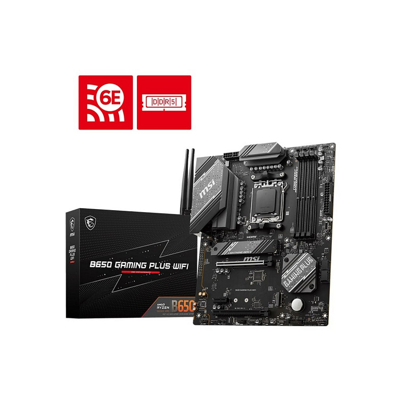 Материнcька плата MSI B650 GAMING PLUS WIFI sAM5 B650 4xDDR5 HDMI DP WiFi BT