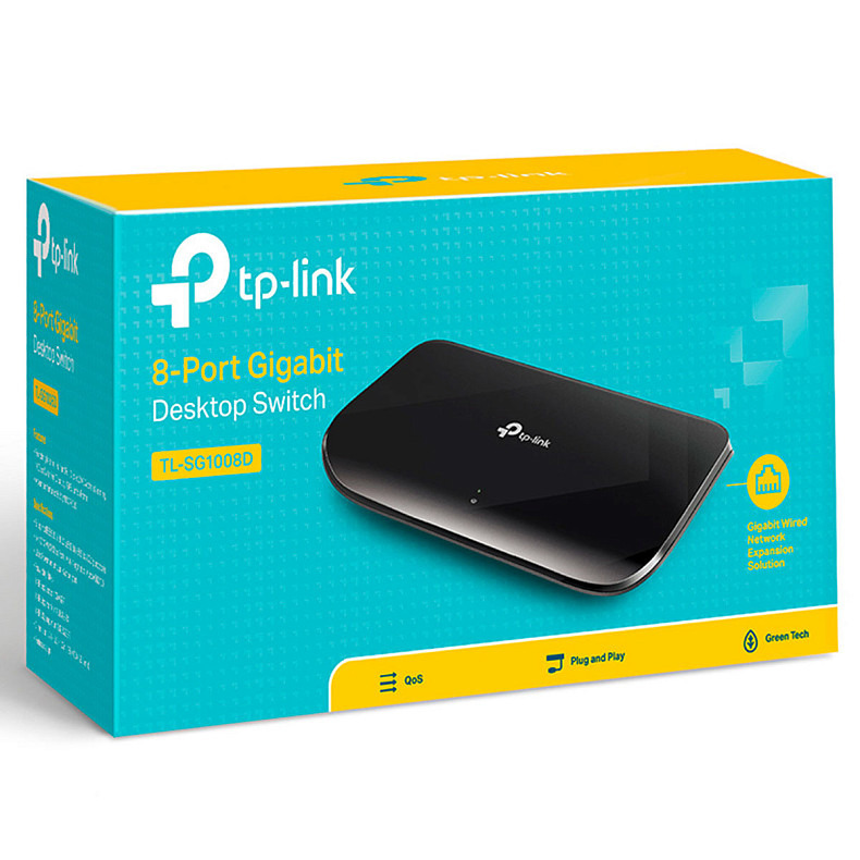 Комутатор TP-Link TL-SG1008D (8х10/100/1000 Мбит, настільний)