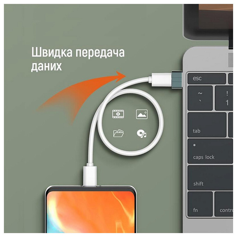 Адаптер Colorway (CW-AD-CA) USB Type-C - USB-A